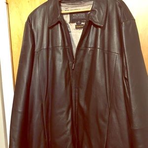Men’s chocolate leather jacket